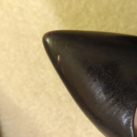 Enzo Angiolini Eaelaya Dark Brown Croco Black Pumps with Wooden Heel (Sz 6) - Picture 4 of 4